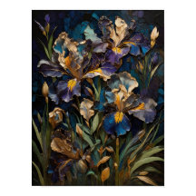 Whispers of Iris - Blume Digital Art Poster