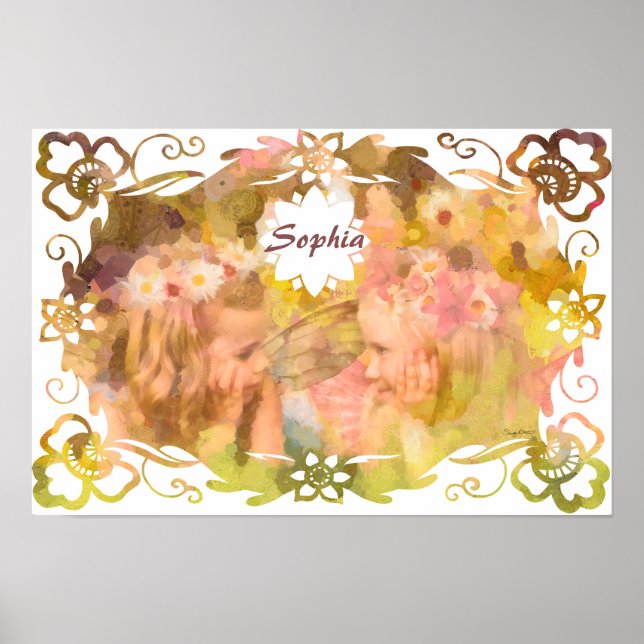 Whispers of Magic: Two Fairy Friends in a Garden Poster (Vorne)