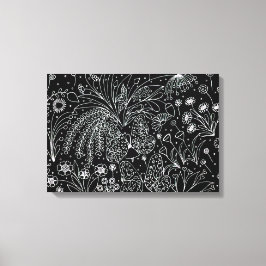 Whispers of nature. Botanical line art. Leinwanddruck