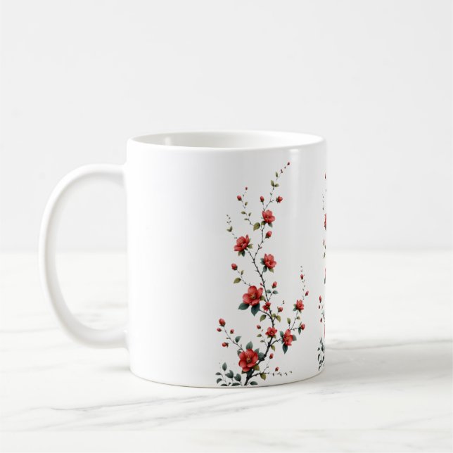 Whispers of Spring Blossoms in Quiet Bloom Petals  Kaffeetasse (Links)