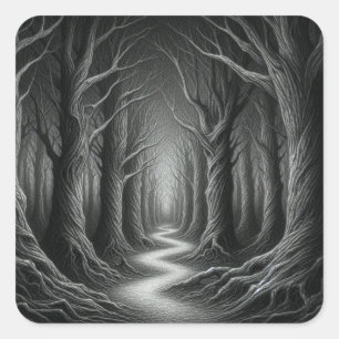 Whispers of the Enchanted Forest Quadratischer Aufkleber