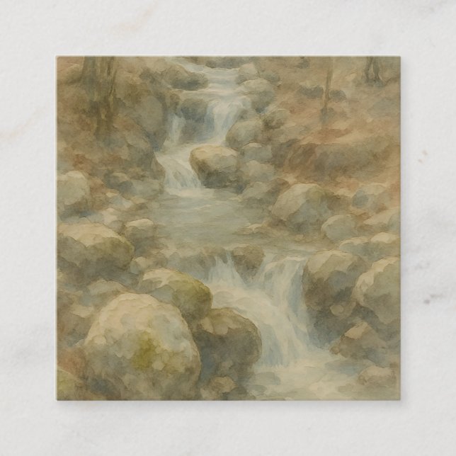 Whispers of the Stream Quadratische Visitenkarte (Vorderseite)