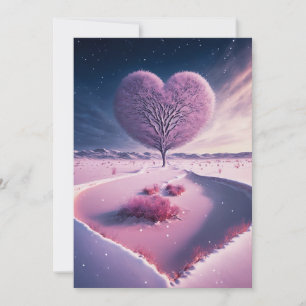 Whispers of the Wintry Night: Dreamy Winter Heart Einladung