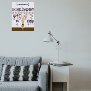 Whispey-Blatt-Familienstammbaum-Ovalfotos   Stiefe Poster