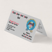 Whistle Blower Secret Service pliant Bus. Carte