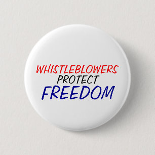 Whistleblowers schützen Freiheit Button