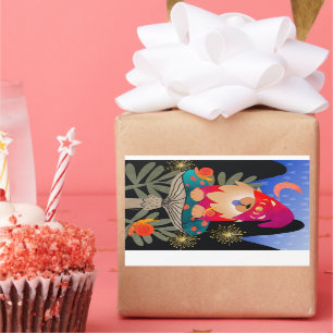 WHISTLEBRITCHES chow grands autocollants rectangle