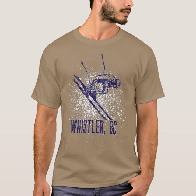 Whistler BC Canada Downhill Ski Village T-Shirt (Vorderseite)
