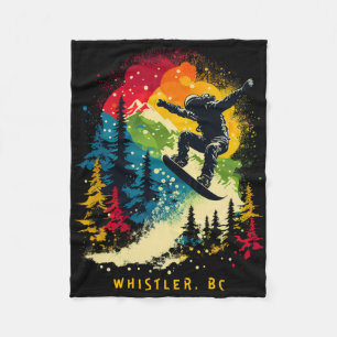 Whistler Bc Canada Snowboarder Snowboarder Resort Fleecedecke