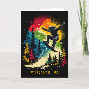 Whistler Bc Kanada Snowboarder Snowboarden Resort Karte