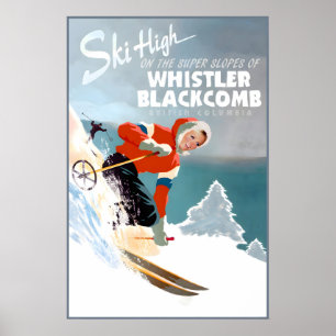 Whistler Blackcomb Vancouver Kanada Reiseplakat Poster