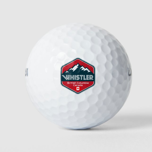 Whistler British Columbia Canada Design Golfball (Vorderseite)