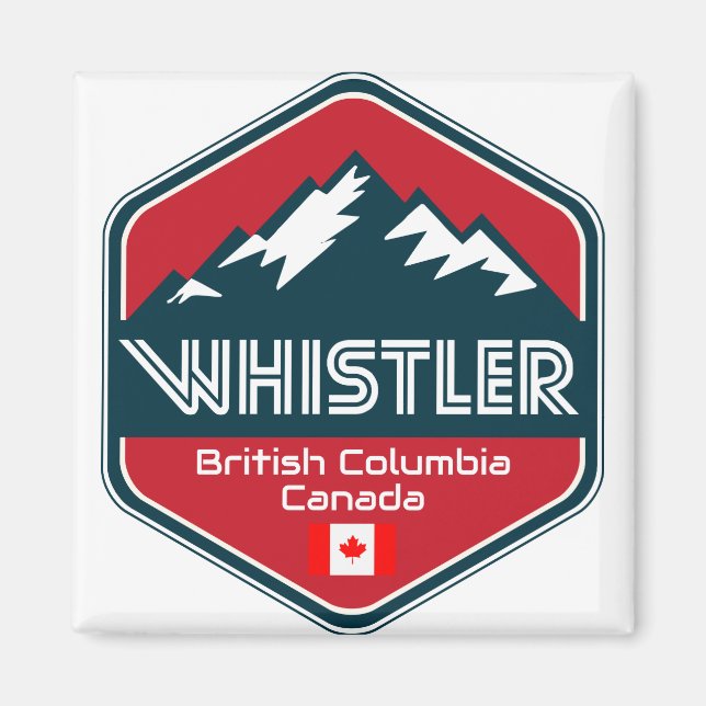Whistler British Columbia Canada Design Magnet (Vorne)