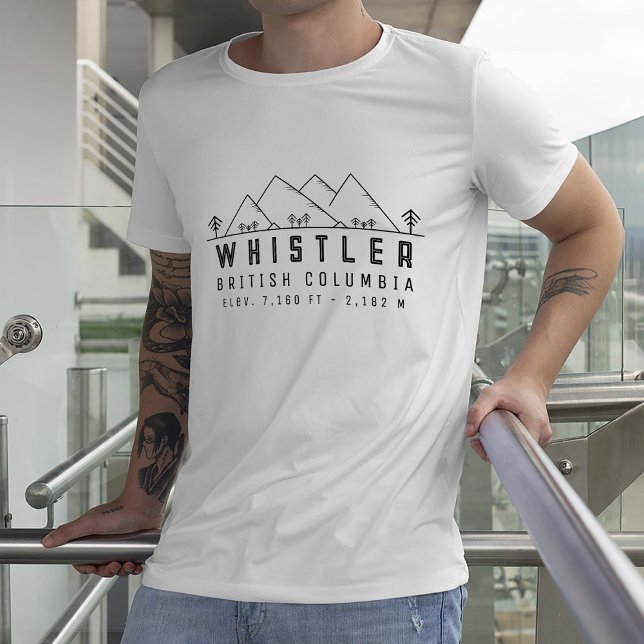 Whistler British Columbia Canada Minimalistisch T-Shirt (Von Creator hochgeladen)