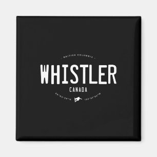 Whistler British Columbia Grafik Retro Vintage Sch Magnet