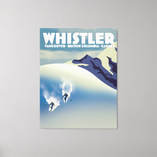 Whistler British Columbia Kanada Skifahren Leinwanddruck