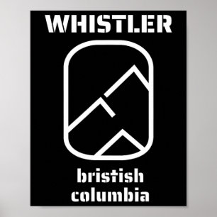 Whistler British Columbia Kanada Skifahren Snowboa Poster