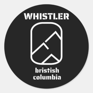 Whistler British Columbia Kanada Skifahren Snowboa Runder Aufkleber