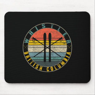 Whistler British Columbia Ski Snowboarden Ski Mousepad