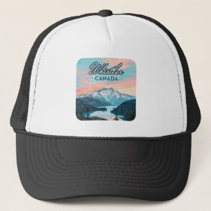 Whistler Canada British Columbia Ski Resort Retro Truckerkappe