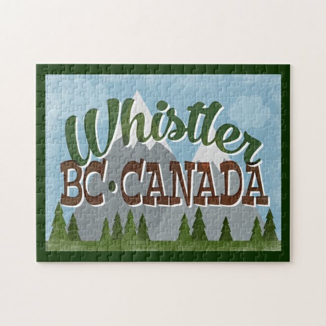 Whistler Canada Fun Retro Snowy Mountains (Horizontal)