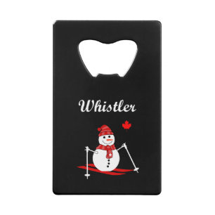 Whistler Canada Ski Snowman und Red Maple Leaf Geldbeutel Flaschenöffner