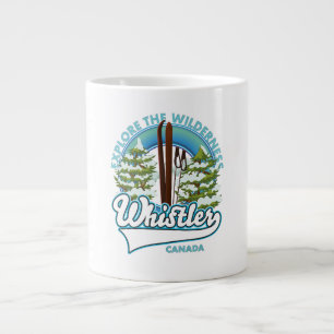 Whistler Kanada, erkunde die Wildnis, Ski-Logo Jumbo-Tasse