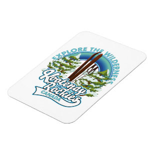 Whistler Kanada, erkunde die Wildnis, Ski-Logo M Magnet