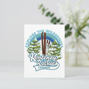 Whistler Kanada, erkunde die Wildnis, Ski-Logo P Postkarte