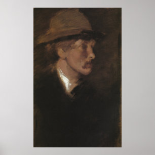 Whistler - Study Of A Head 1881 Poster