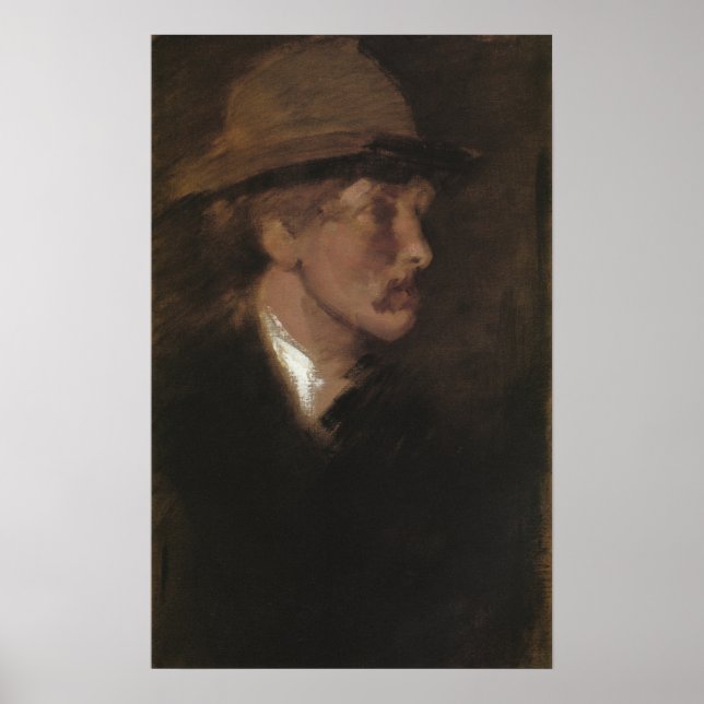 Whistler - Study Of A Head 1881 Poster (Vorne)