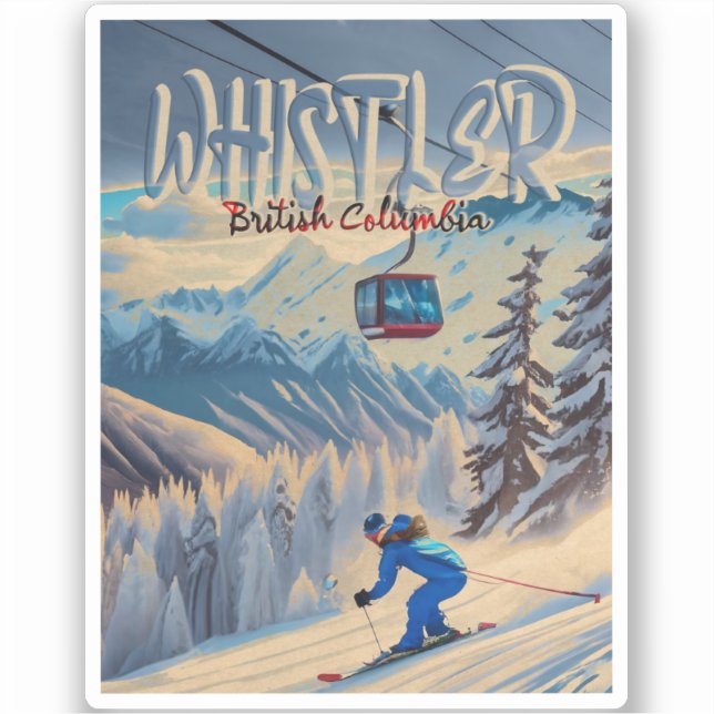 Whistler Vancouver British Columbia Kanada 1950er Aufkleber (Vorderseite)