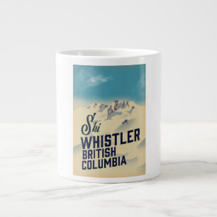 Whistler, Vancouver British Columbia Ski-Plakat Jumbo-Tasse
