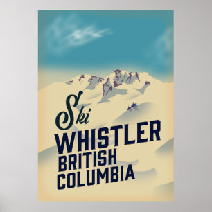 Whistler, Vancouver British Columbia Ski-Plakat Poster