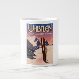 Whistler, Vancouver, British Columbia Ski Poster Jumbo-Tasse