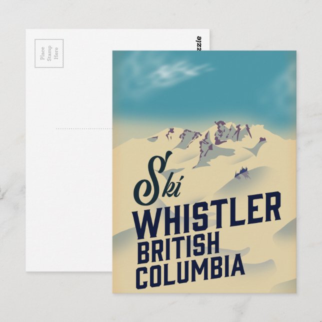 Whistler, Vancouver British Columbia Skipposter Postkarte (Vorne/Hinten)