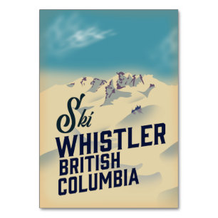 Whistler, Vancouver British Columbia Skipposter Tischnummer