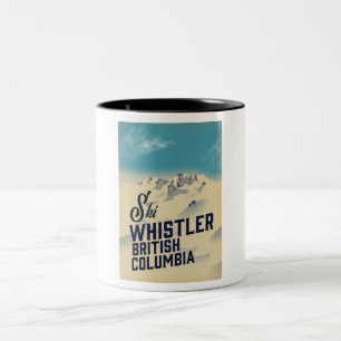 Whistler, Vancouver British Columbia Skipposter Zweifarbige Tasse