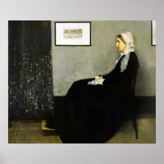Whistler's Mother von James Abbott McNeill Whistle Poster (Vorne)