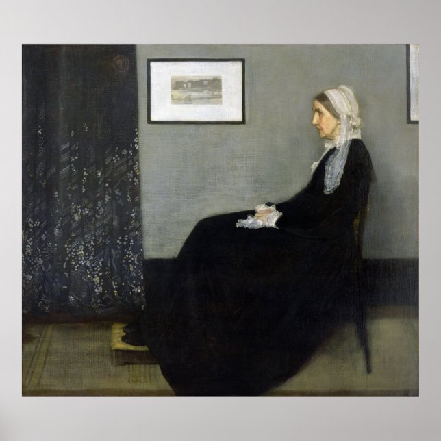 Whistler's Mother von James Abbott McNeill Whistle Poster (Vorne)