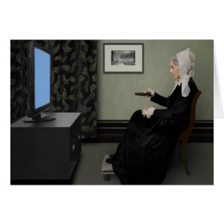 Whistler's Mother Watching T.V. with Remote