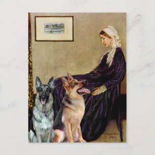 Whistlers Mother - Zwei deutsche Hirten Postkarte