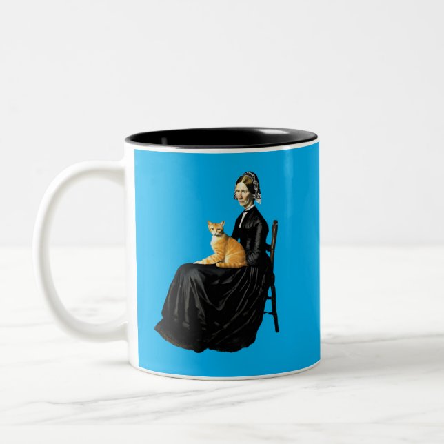 Whistler's Mother's Orange Tabby Zweifarbige Tasse (Links)