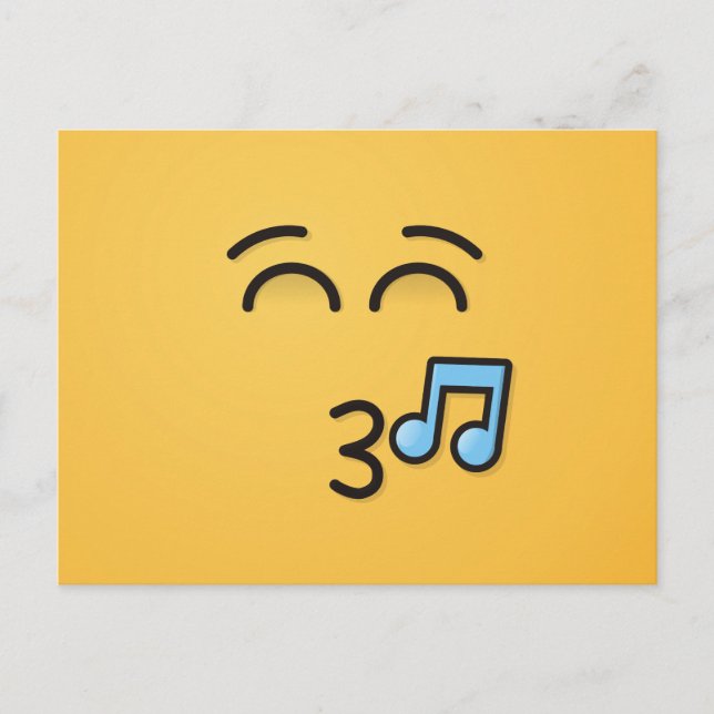 Whistling Face with Smiling Eyes Postkarte (Vorderseite)