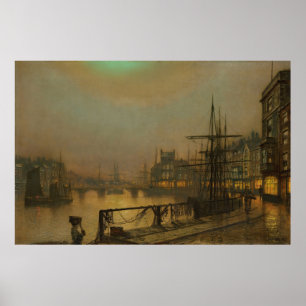 Whitby am Abend John Atkinson Grimshaw Poster