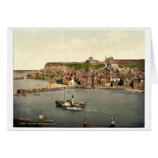 Whitby, de la falaise occidentale, Yorkshire,