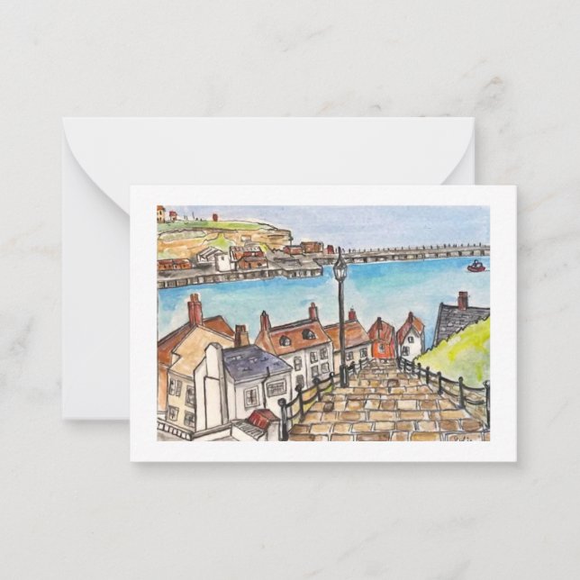 Whitby, England Mitteilungskarte (Vorderseite)