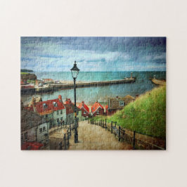 Whitby Harbour von 199 Stufen