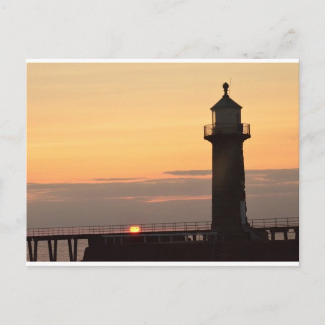 Whitby Sunrise Postkarte (Vorderseite)
