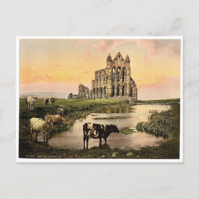 Whitby, the abbey, III, Yorkshire, England, selten Postkarte (Vorderseite)